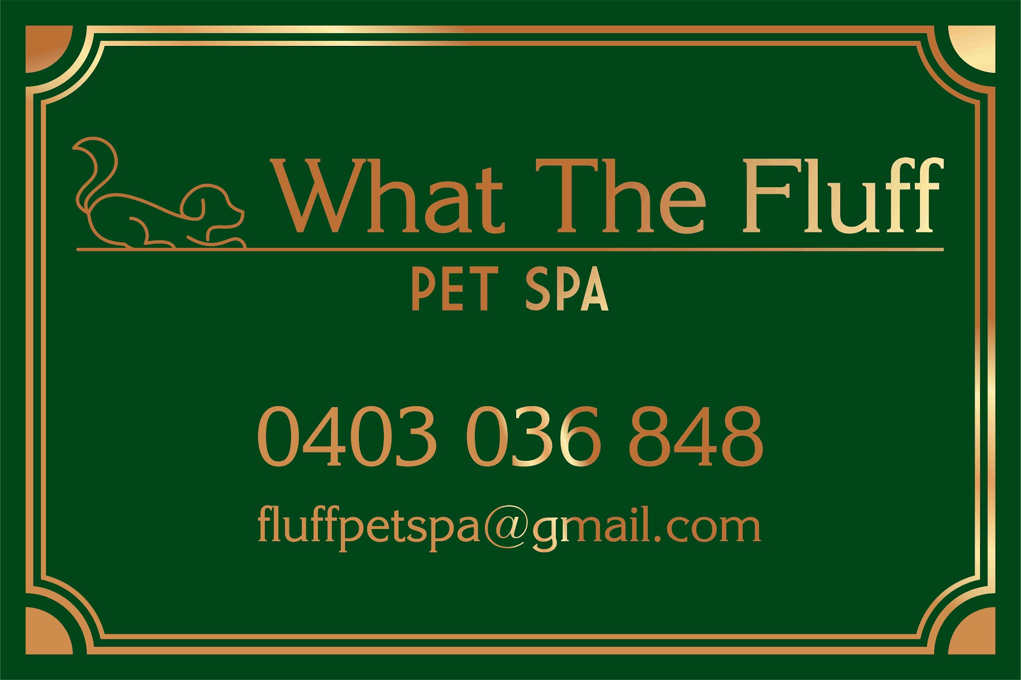 What The Fluff Pet Spa logo